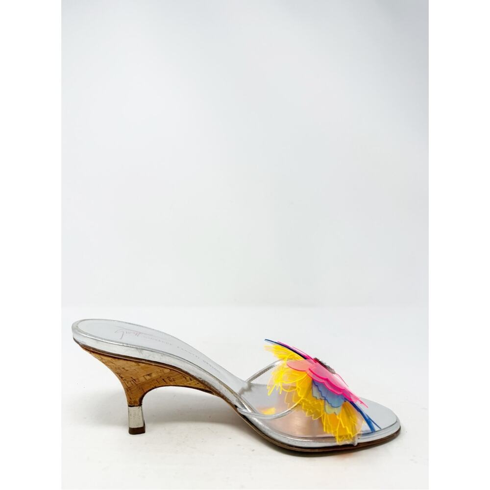 Giuseppe Zanotti Vintage Rare Butterfly Mule Heels Womens Size EU 37 - Picture 9 of 11